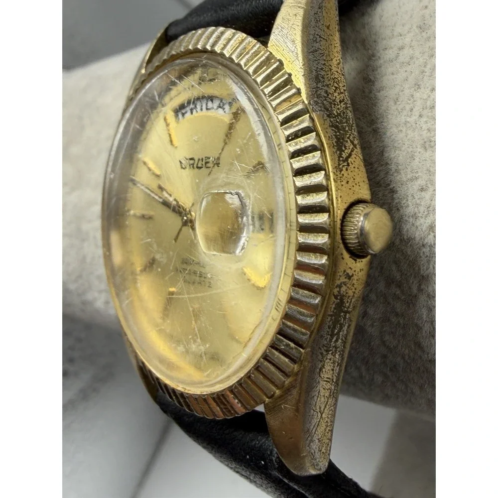 Gruen Presidents 219-3W50 New Battery Mens Watch 36MM 7.75